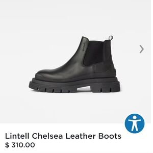 G-STAR Black Leather Chelsea Boots